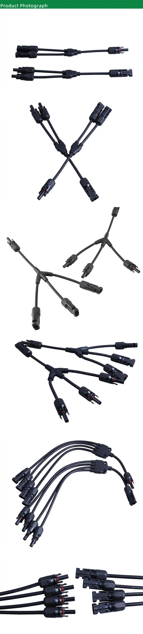 Fluxa Y - Splitt kabel - fåes i fra 1 til 1 opp til 1 - 4 - PECRON.NO