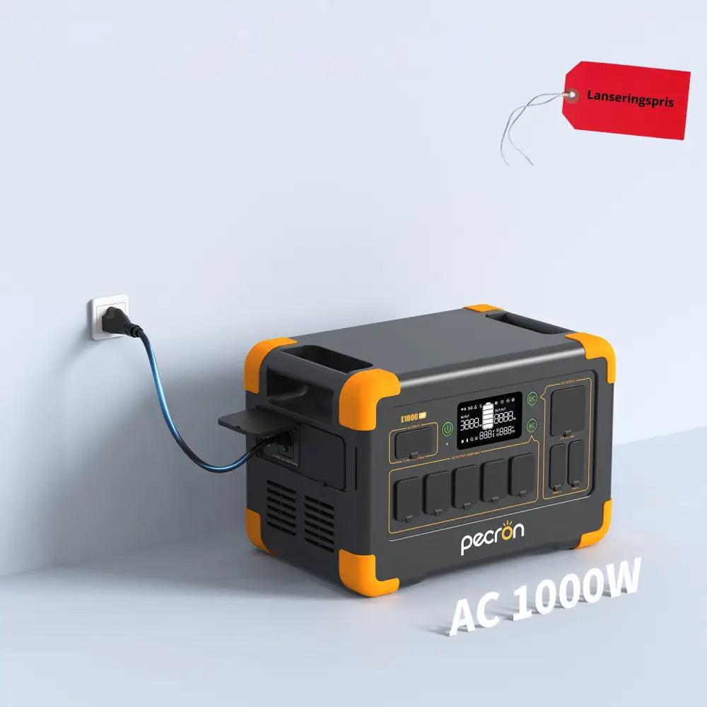 Pecron E1000LFP – For ekstremvær Forvarme mulighet!