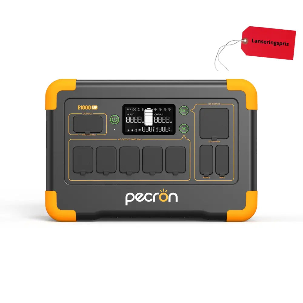 Pecron E1000LFP – For ekstremvær Forvarme mulighet!