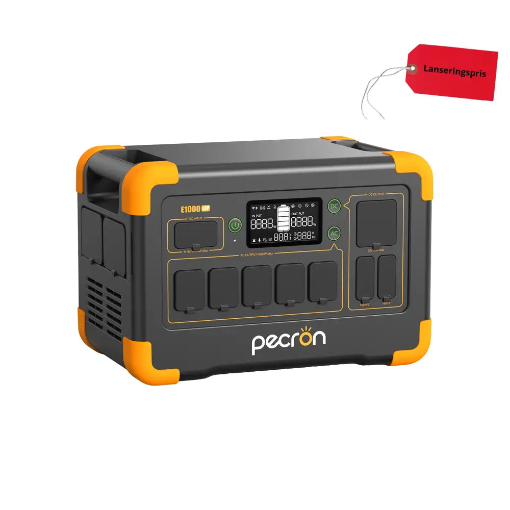 Pecron E1000LFP – For ekstremvær Forvarme mulighet!