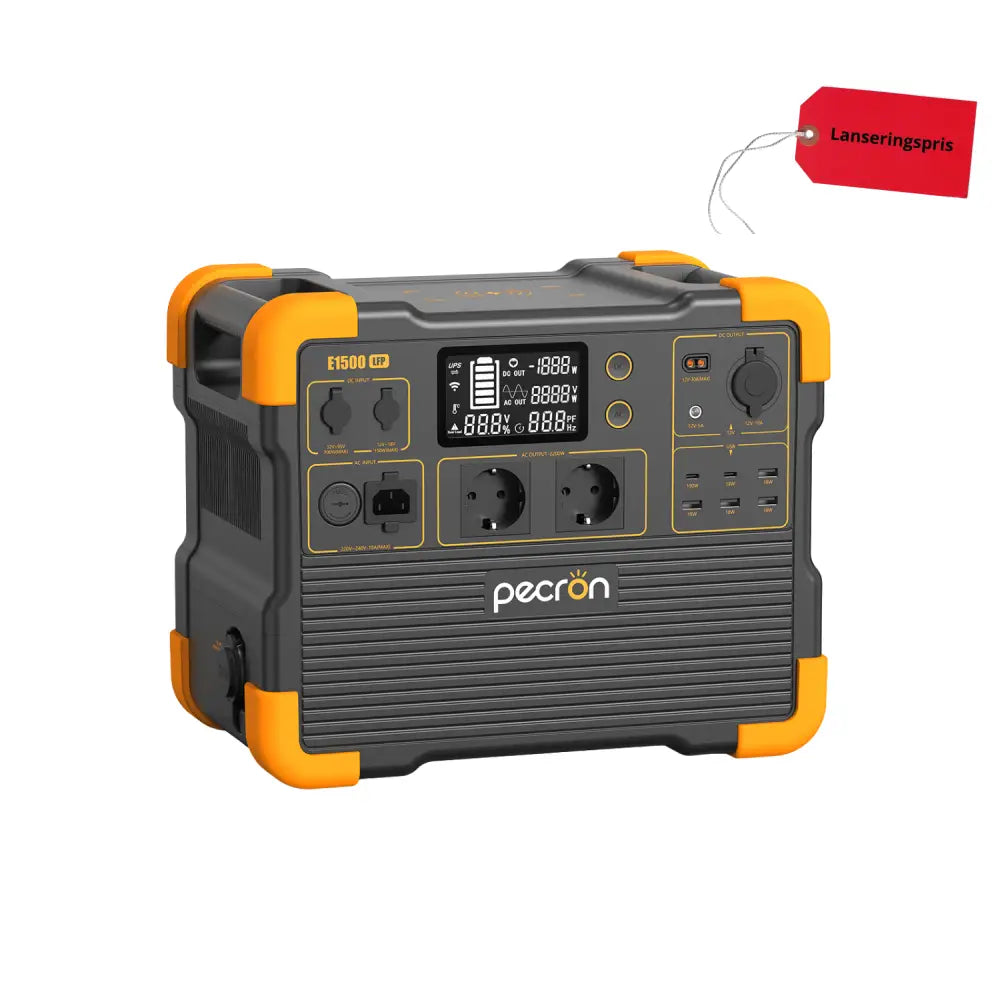 Pecron E1500LFP – Kraftig og smart strømstasjon for hytte camping og backup