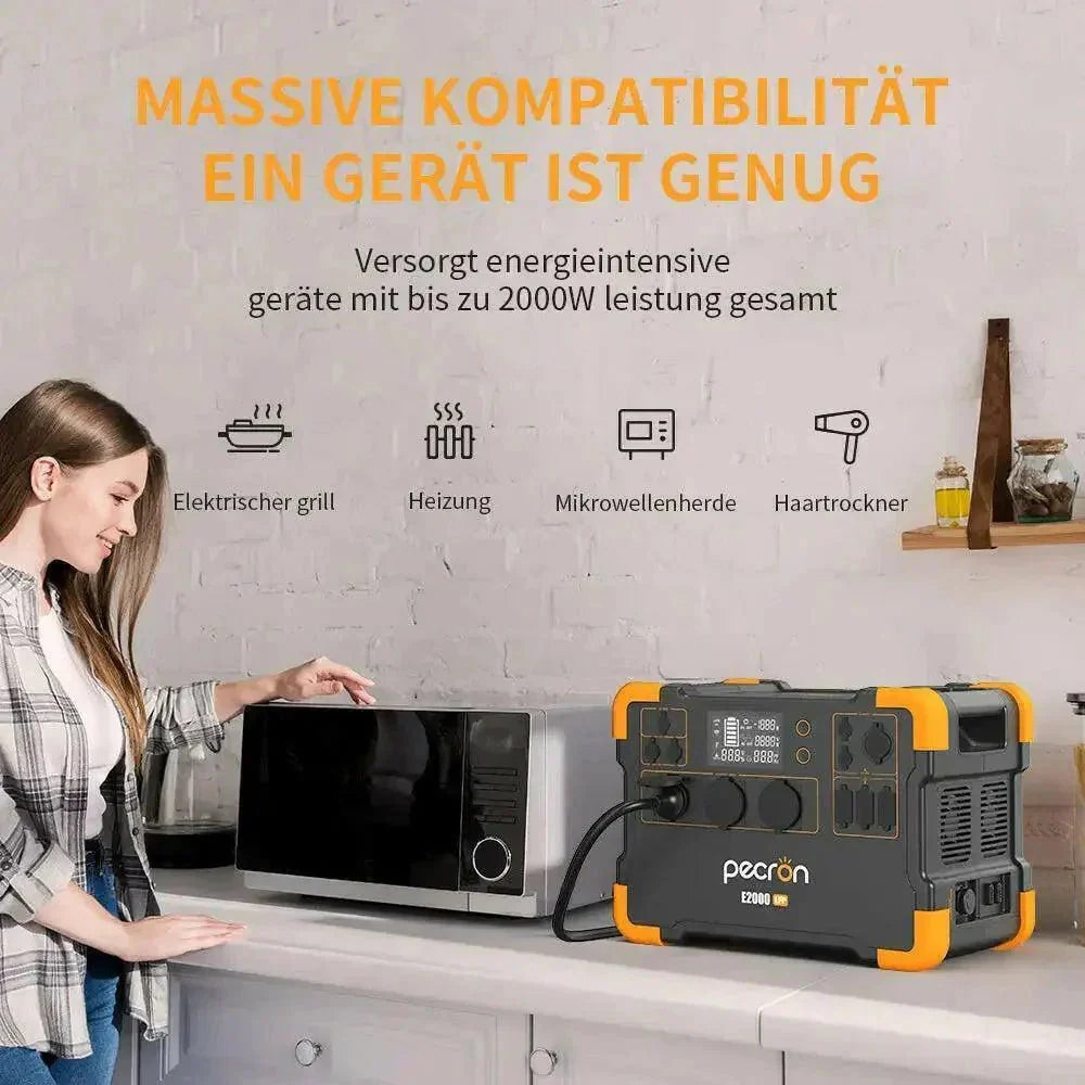 PECRON E2000LFP - Pakketilbud med 2 x solcellepaneler - PECRON.NO