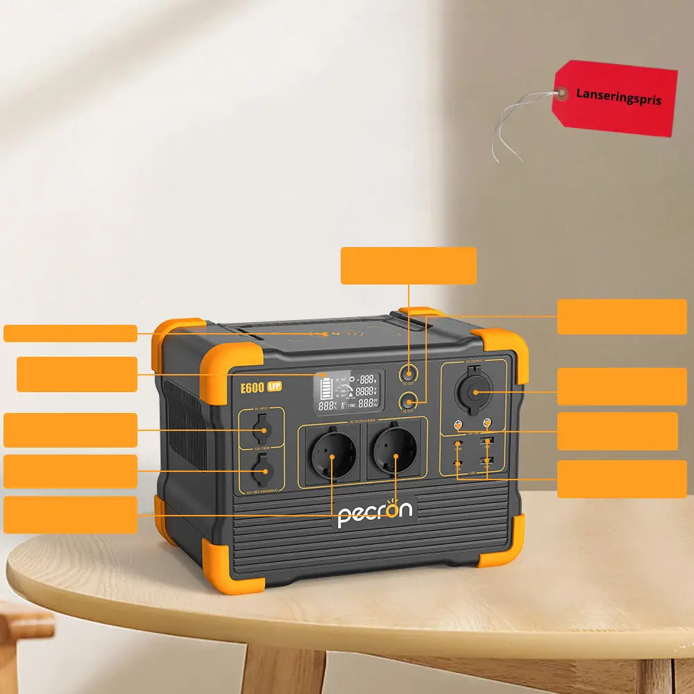 Pecron E600LFP – Kompakt kraftverk med god kapasitet